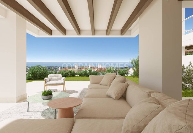 Benahavis'te Havuzlu Sitede Deniz Manzaralı Daireler 2