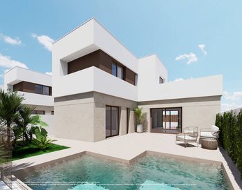 Los Alcázares'te Serena Golf Yakınında Modern 3 Yatak Odalı Evler 1