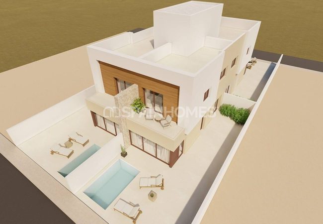 San Javier Murcia'da Plajlara Yakın Şık Yarı Müstakil Evler 5