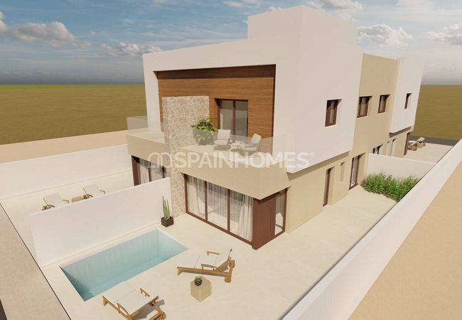 San Javier Murcia'da Plajlara Yakın Şık Yarı Müstakil Evler 4