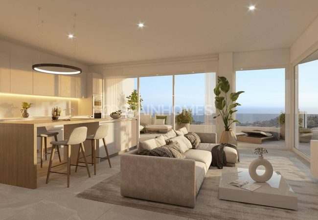 Benalmadena'da Şehir ve Doğa Manzaralı Geniş Daireler 9
