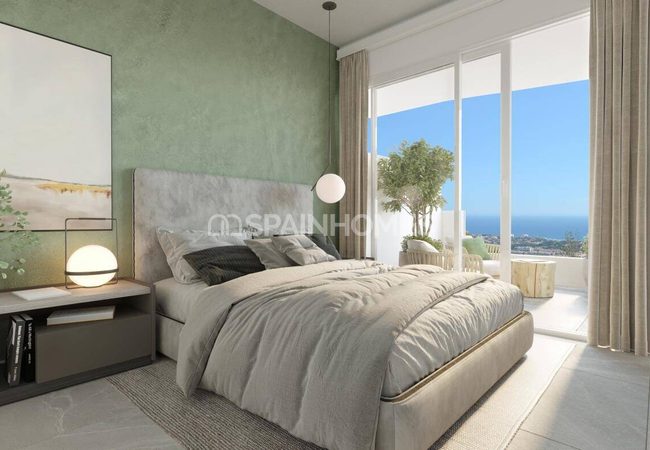 Benalmadena'da Şehir ve Doğa Manzaralı Geniş Daireler 13