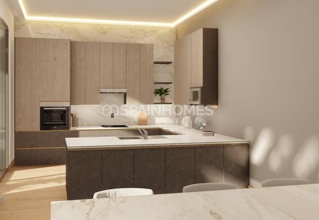 Mijas'ta Şık Tasarımlı Yeni İnşa Edilmiş Villa 11