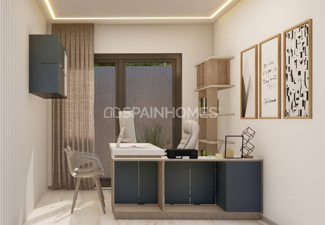 Mijas'ta Şık Tasarımlı Yeni İnşa Edilmiş Villa 9