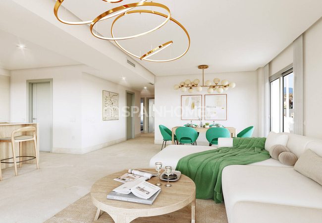 Benahavis'te Havuzlu Sitede Deniz Manzaralı Daireler 10