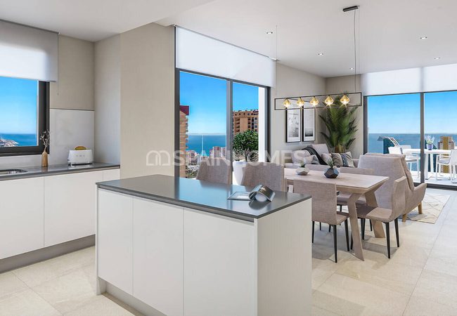 Benidorm'da Sahile Yakın Konumda Lüks Site İçinde Daireler 14
