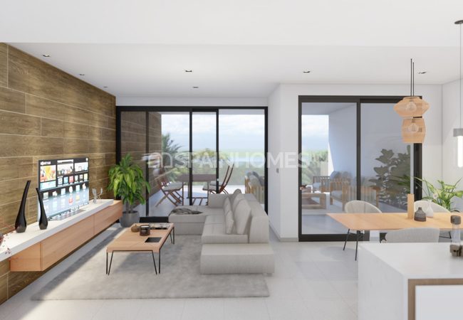 Sea View Apartments in Orihuela Costa Close to Shopping Centers 24