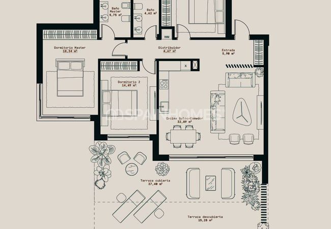 Sea-view Properties in a Complex with Pool in Mijas Málaga 14