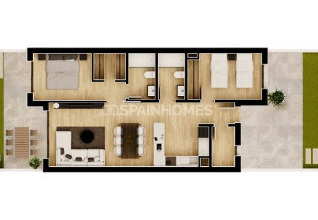 Stylish 3-bedroom Flats in a Golfside Complex in Monforte Del Cid 23