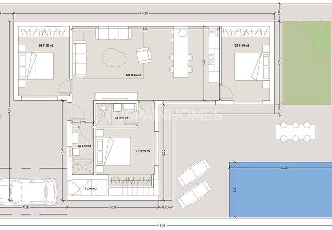 Murcia, Torre Pacheco, Roldán’da Modern Tasarımlı Şık Gayrimenkuller 32