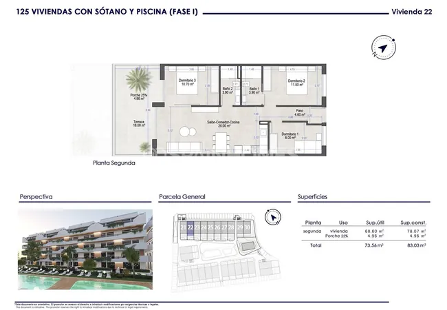 Modern 3 Bedroom Flats 750 M From the Beach in San Javier 29