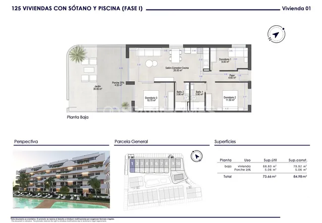 Modern 3 Bedroom Flats 750 M From the Beach in San Javier 35