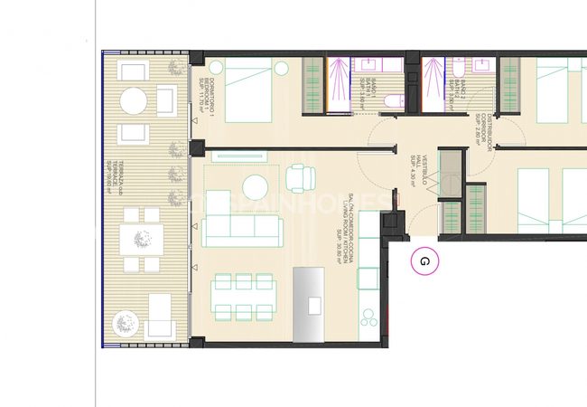 New-built Apartments with Sea View in La Manga, Costa Cálida 39