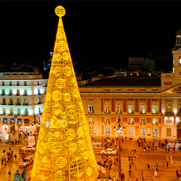 sapin de noël à malaga espagne