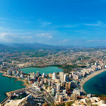 aerial view of costa blanca